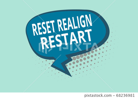 Handwriting text writing Reset Realign Restart 68236981