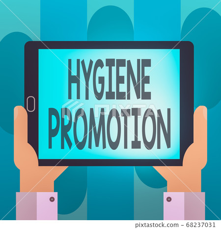 Handwriting text writing Hygiene Promotion 68237031