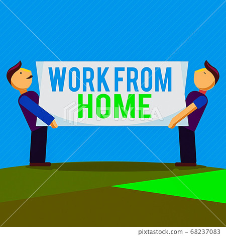 Conceptual hand writing showing Work From Home Conceptual hand writing showing Work From Home 68237083
