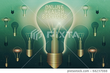 Text sign showing Online Health Services Text sign showing Online Health Services 68237088