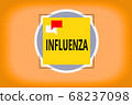 Writing note showing Influenza. Business photo 68237098