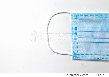 medical mask on a white background isolate macro 68237346