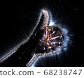 3D-Illustration of a glowing human female hand 68238747