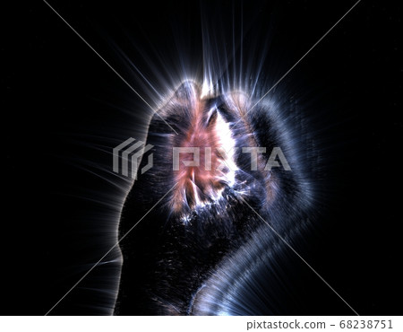 3D-Illustration of a glowing human female hand 3D-Illustration of a glowing human female hand 68238751