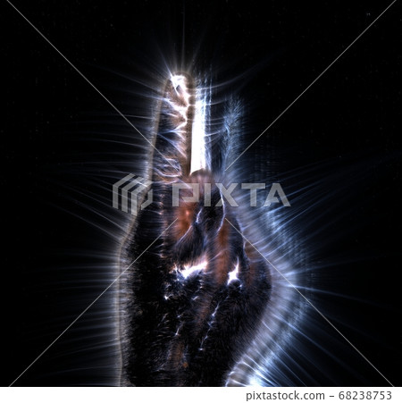 3D-Illustration of a glowing human female hand 3D-Illustration of a glowing human female hand 68238753