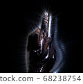 3D-Illustration of a glowing human female hand 68238754