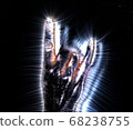 3D-Illustration of a glowing human female hand 68238755
