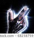 3D-Illustration of a glowing human female hand 68238759