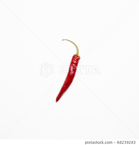 Red hot chilli pepper on white background. top view Red hot chilli pepper on white background. top view 68239283