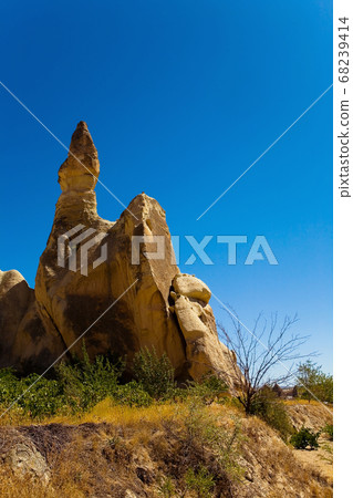 Vertical rock in Cappadocia. Vertical rock in Cappadocia. 68239414