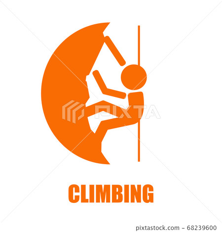 Climbing and bouldering icons Climbing and bouldering icons 68239600