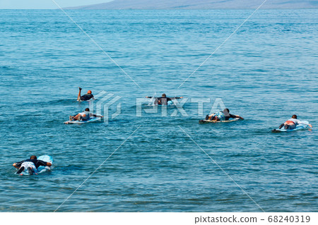 People surfing at Kaanapali Beach, Hawaii People surfing at Kaanapali Beach, Hawaii 68240319