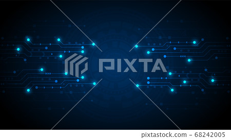 hi-tech digital data connection system - Stock Illustration [68242005 ...