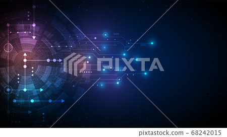 hi-tech digital data connection system - Stock Illustration [68242015 ...