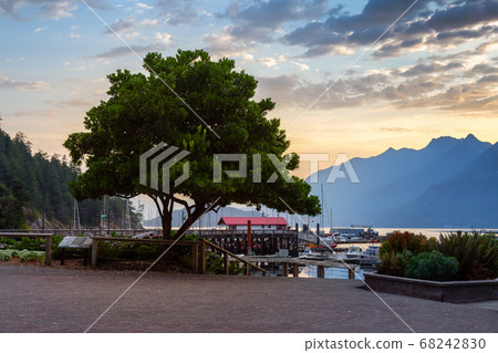 Horseshoe Bay with Marina and Howe Sound in Background Horseshoe Bay with Marina and Howe Sound in Background 68242830