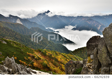 Yarigatake, the famous peak of the Northern Alps seen from Omote-Ginza 68242839