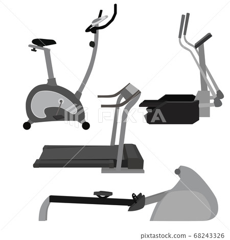 Set of flat illustration sports simulators. Vector elements for infographics. 68243326