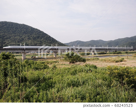 N700 Series Tokaido Sanyo Shinkansen crossing the Chikusa River Bridge N700 Series Tokaido Sanyo Shinkansen crossing the Chikusa River Bridge 68243523