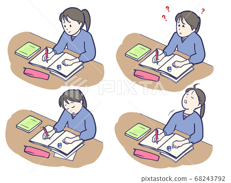Students who study hard - Stock Illustration [68243792] - PIXTA