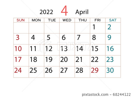 2022年4月日曆 68244122