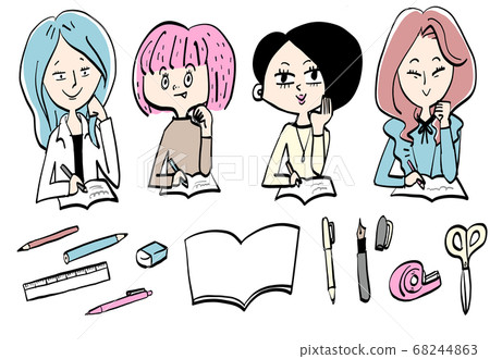 Women writing Women writing 68244863