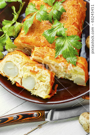 Appetizing vegetable terrine Appetizing vegetable terrine 68245451