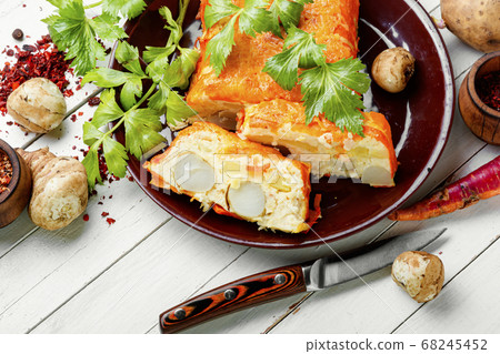 Appetizing vegetable terrine 68245452