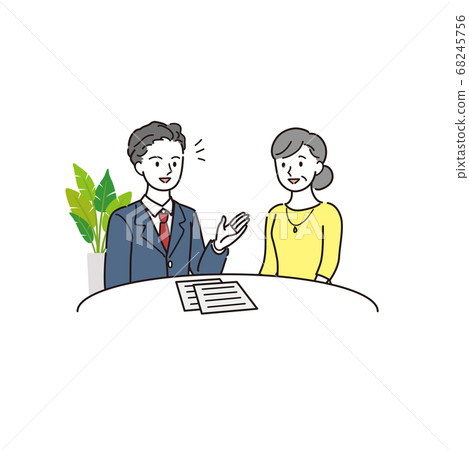 A woman consulting with an expert 68245756