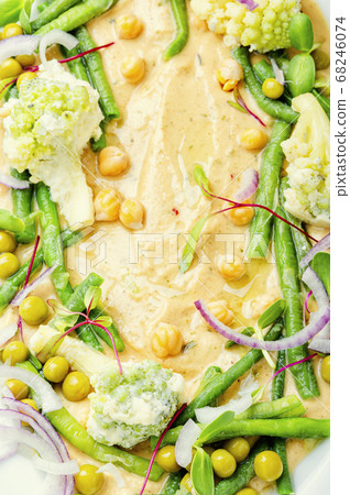 Hummus with vegetables 68246074