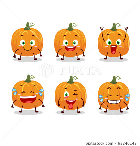 Cartoon character of pumpkin with smile expression 68246142