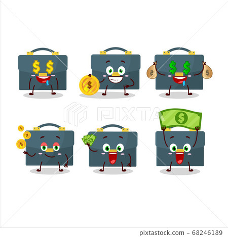 Briefcase cartoon character with cute emoticon bring money Briefcase cartoon character with cute emoticon bring money 68246189