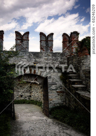 castle walls with portal 68246209