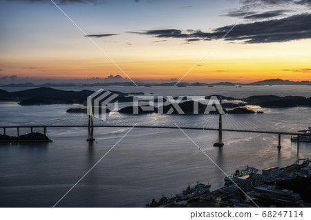 Mokpo Bridge after Sunset 68247114