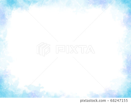 背景素材水彩風格畫框藍色-插圖素材[68247155] - PIXTA圖庫
