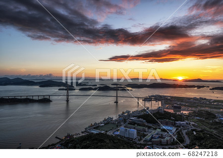 Sunset over Mokpo Bridge 68247218