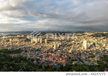 mokpo city sunset view mokpo city sunset view 68247273
