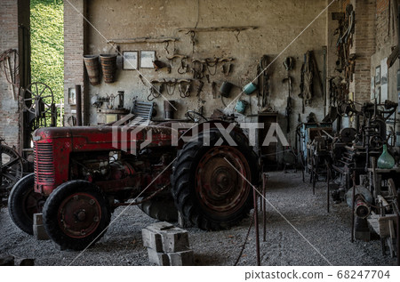 old tractor and tools 68247704