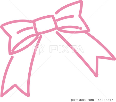 手繪簡單線絲帶圖 68248257