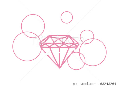 手繪風格簡單線條閃亮鑽石圖 手繪風格簡單線條閃亮鑽石圖 68248264