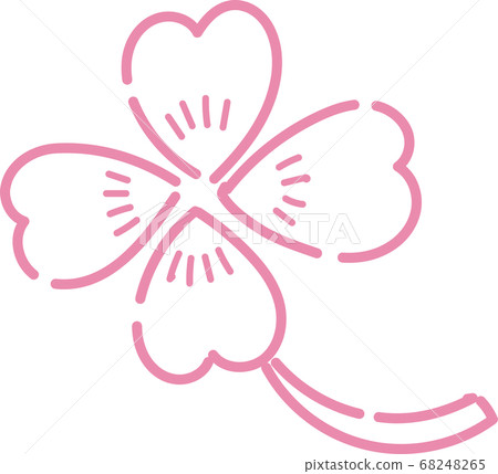 手繪風格簡單線三葉草圖 68248265