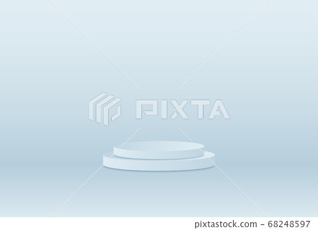 3d blue pastel cylinder podium minimal studio 68248597