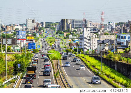 Aichi Prefecture Nisshin City Cityscape National Route 153 68248845