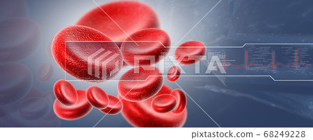 Streaming blood cells 68249228