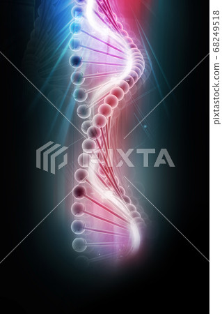 3d dna in color background 68249518