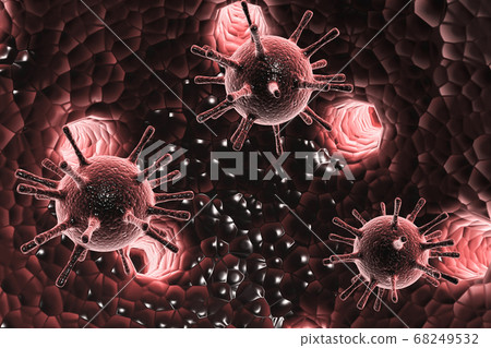 Conceptual virus illustration 68249532