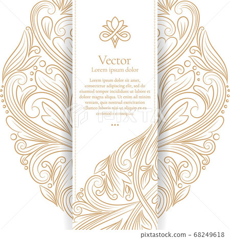 White luxury invitation card design.  68249618