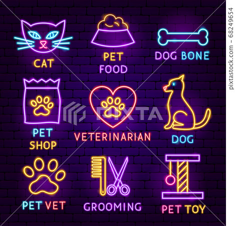 Pet Neon Label Set 68249654
