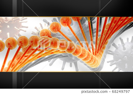 3d dna in color background 68249797