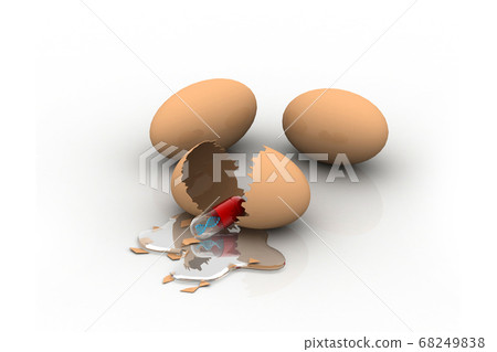 Egg and dna filled pill. conceptual design 68249838