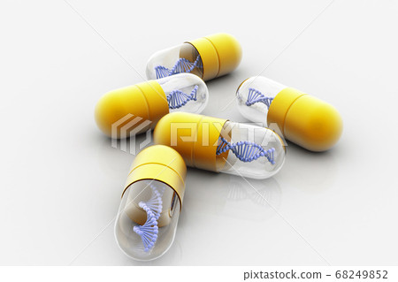 Dna in capsule. 68249852